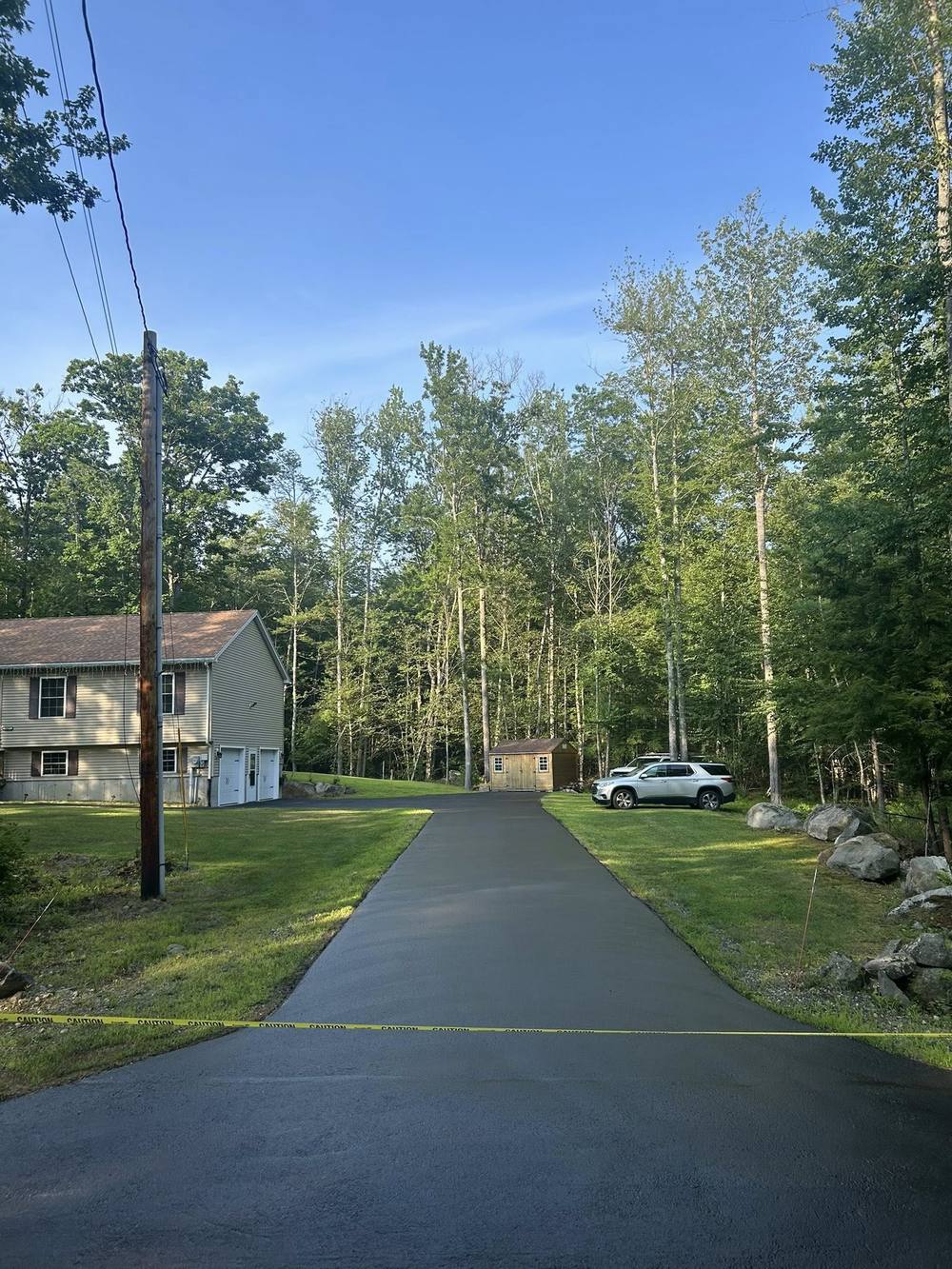 Long driveway sealcoating