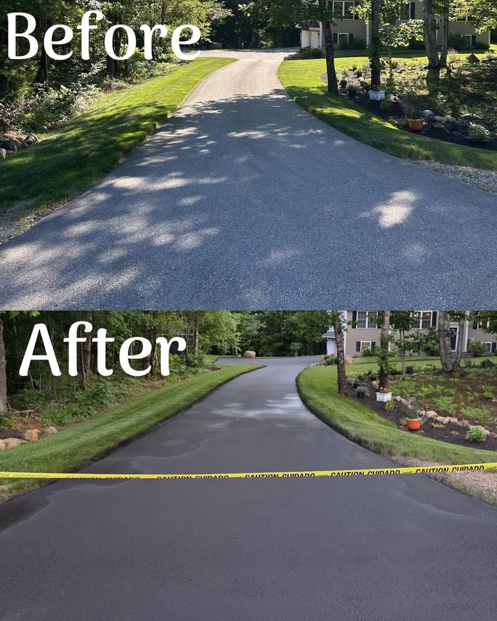 Before and after residential driveway